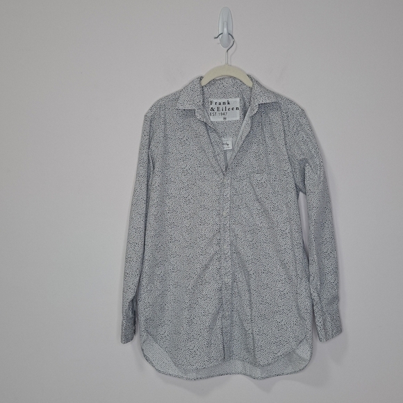 Frank & Eileen Joedy boyfriend buttondown micro daisy print XS NWOT